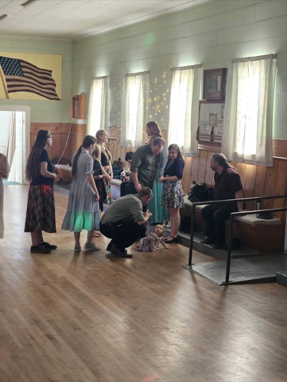 Dancers gathering together at the hall
